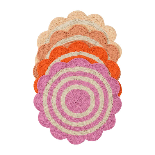Foy Crochet Placemat Set Dahlia