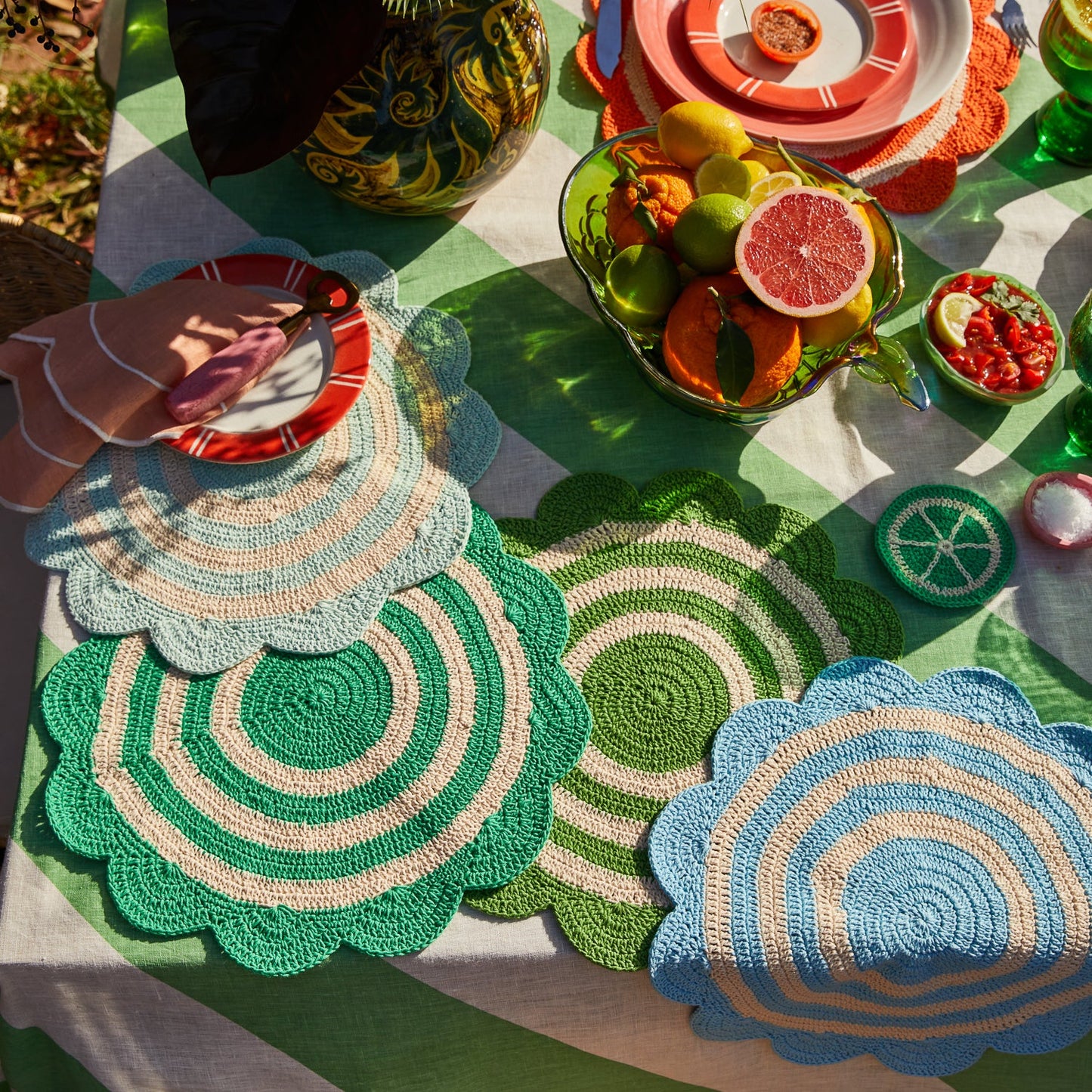 Foy Crochet Placemat Set Perilla