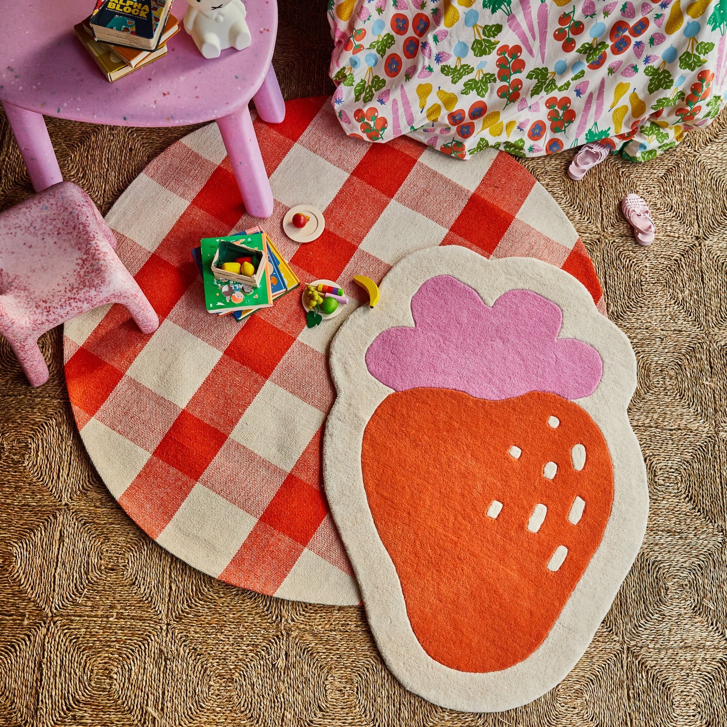 Ceecee Strawberry Rug β Wander + Laze