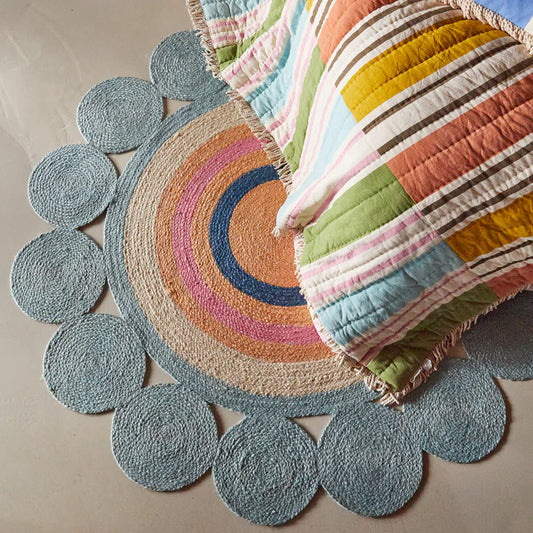 Sablon Jute Rug Hydrangea