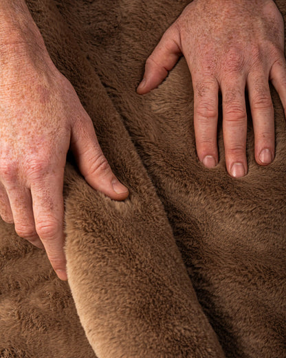 Natural Double Plush Future Fur Blanket