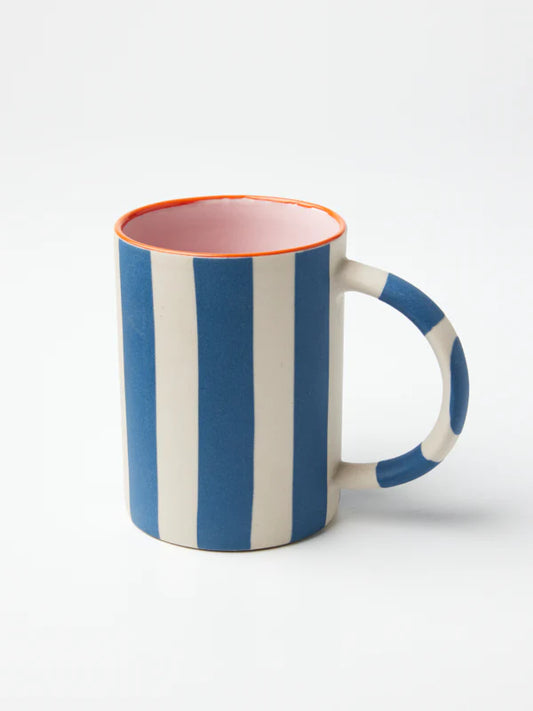 Happy Stripe Navy Mug