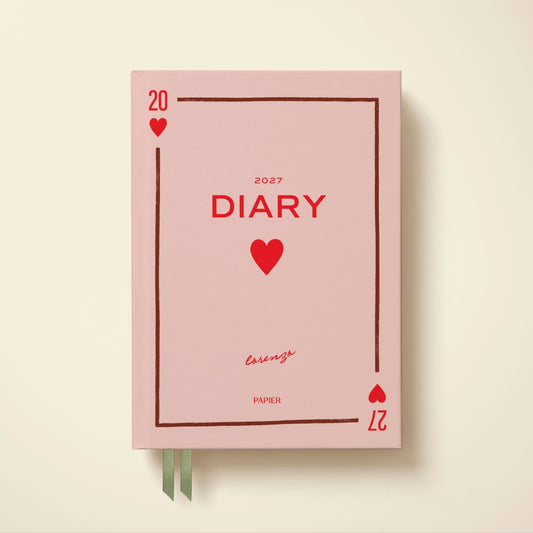 2027 Hardcover Spiral ~ B5 Three of Hearts