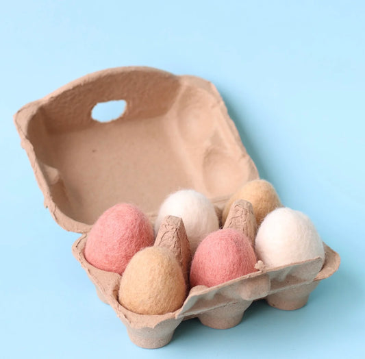 Felt Eggs in Carton