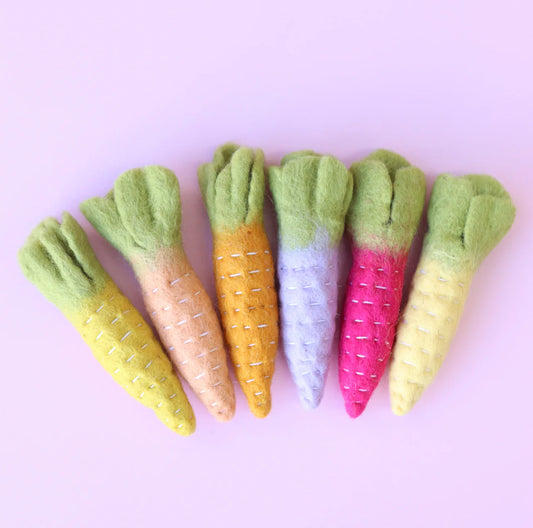 Felt Rainbow Carrots