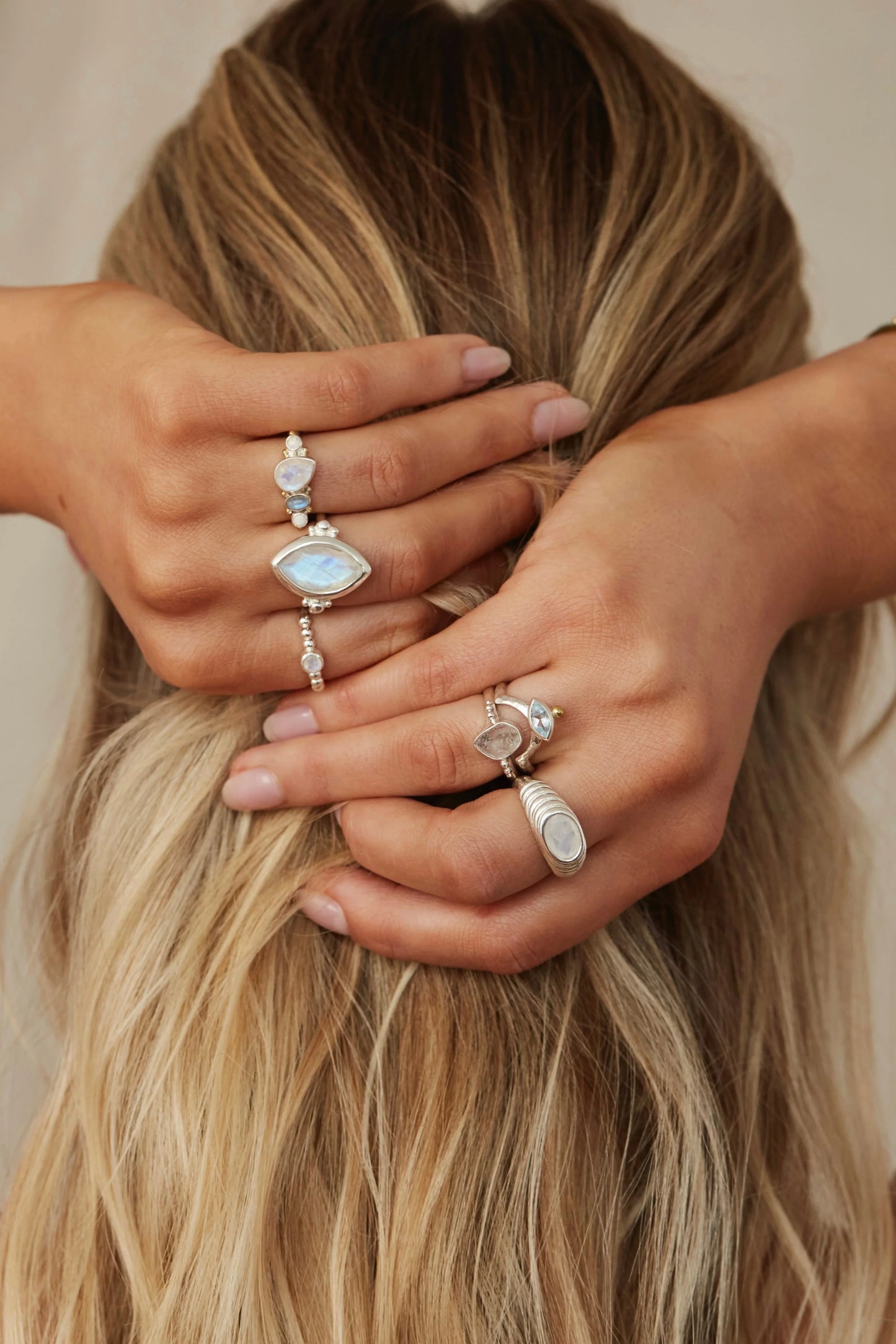 Herkimer Diamond Silver Ring ~ 8/L