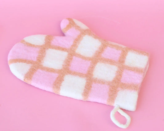 Gingham Oven Mitt