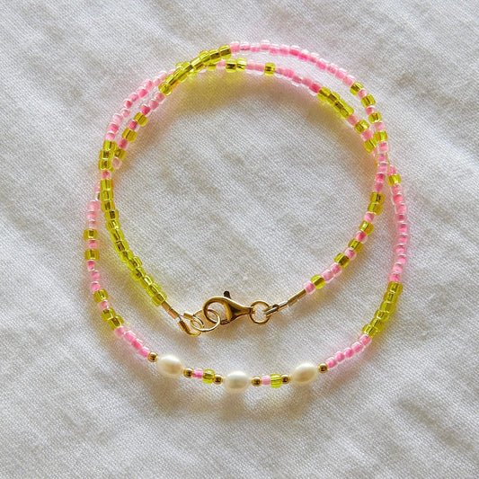 Pink Skies Beaded Necklace