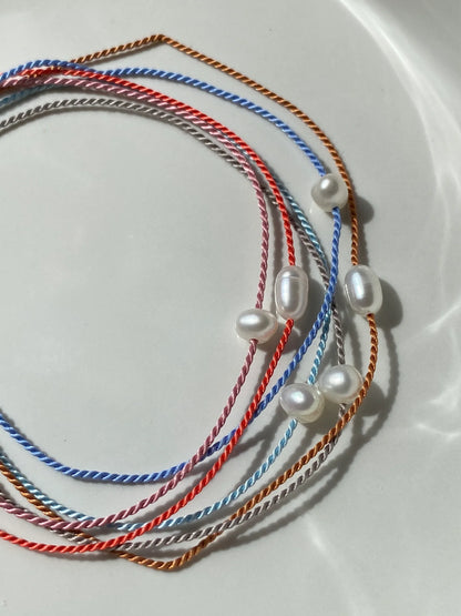 Forget Me Knot Pearl Choker