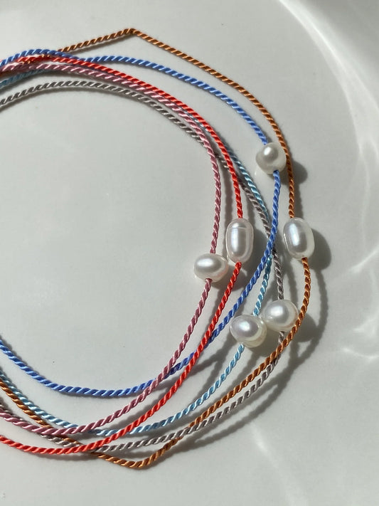 Forget Me Knot Pearl Choker