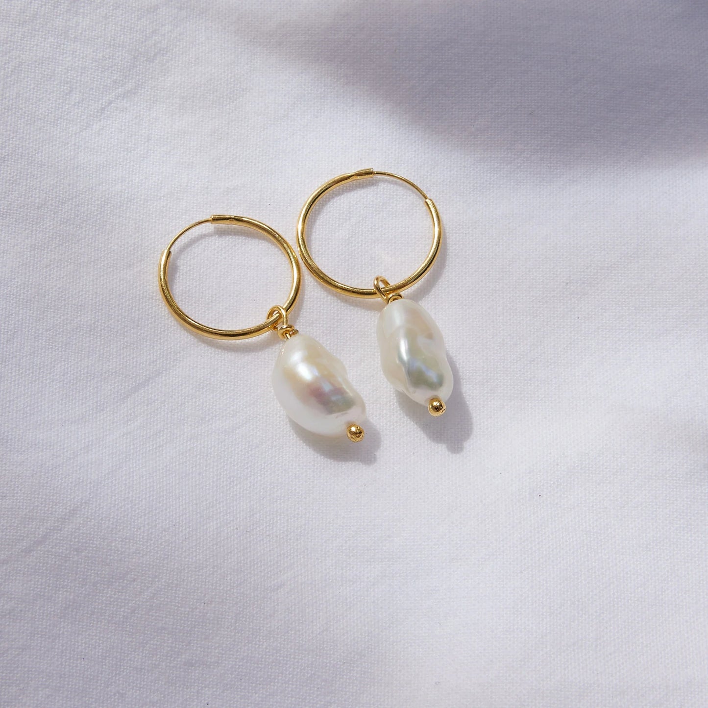 Freshwater Pearl Hoops