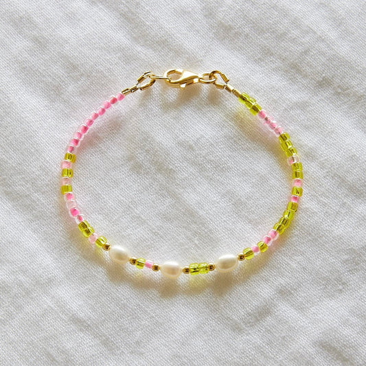 Pink Skies Freshwater Pearl Bracelet