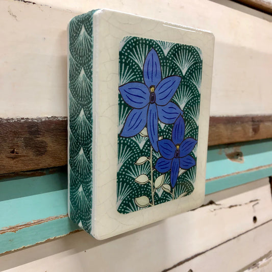 Blue Orchid Mini Art Tile