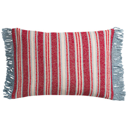Selene Woven Cushion - Crimson