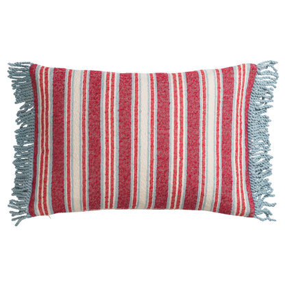 Selene Woven Cushion - Crimson