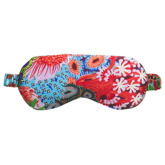 Coralie Silk Eye Mask - Garnet