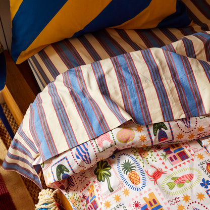 Selene Cotton Sheets - Azure Fitted