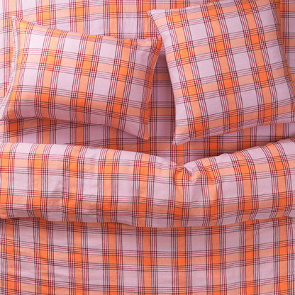 Isla Fitted Sheet ~ Vivid Coral