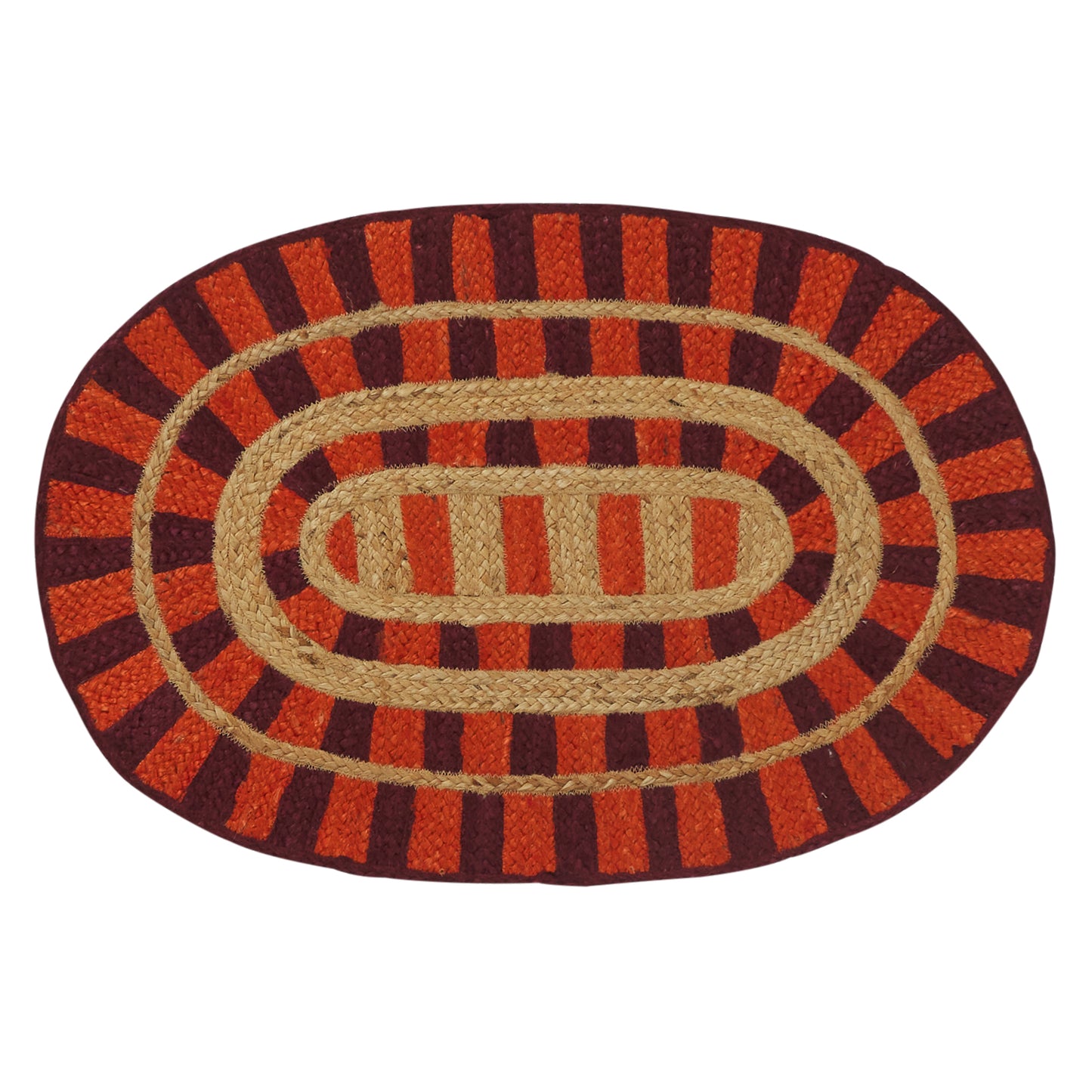 Fernanda Jute Mat - Crimson