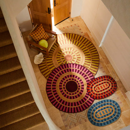 Fernanda Jute Mat - Crimson