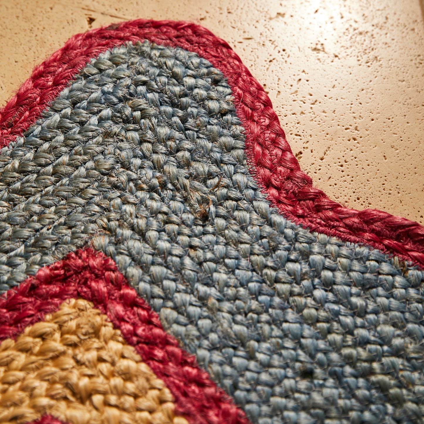 Melvie Jute Runner - Cerulean