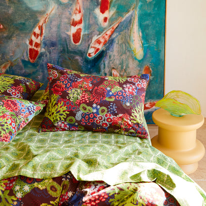 Cora Cotton Pillowcase Set - Garnet