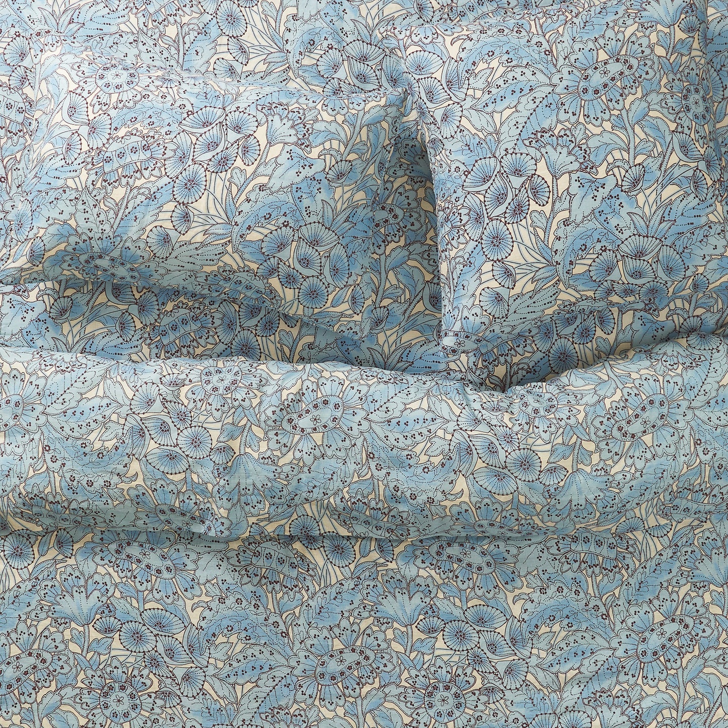 Lucia Linen Pillowcase Set - Cerulean