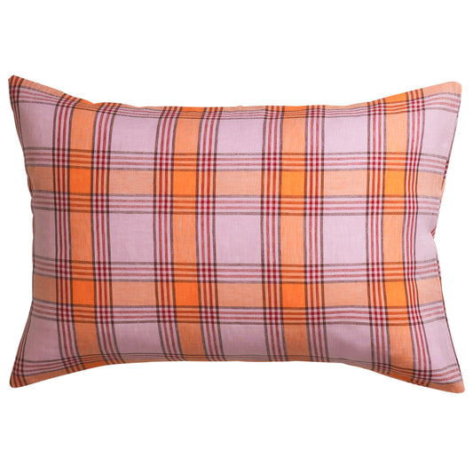 Isla Linen Pillowcase Set - Vivid Coral