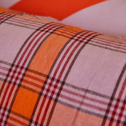 Isla Linen Pillowcase Set - Vivid Coral