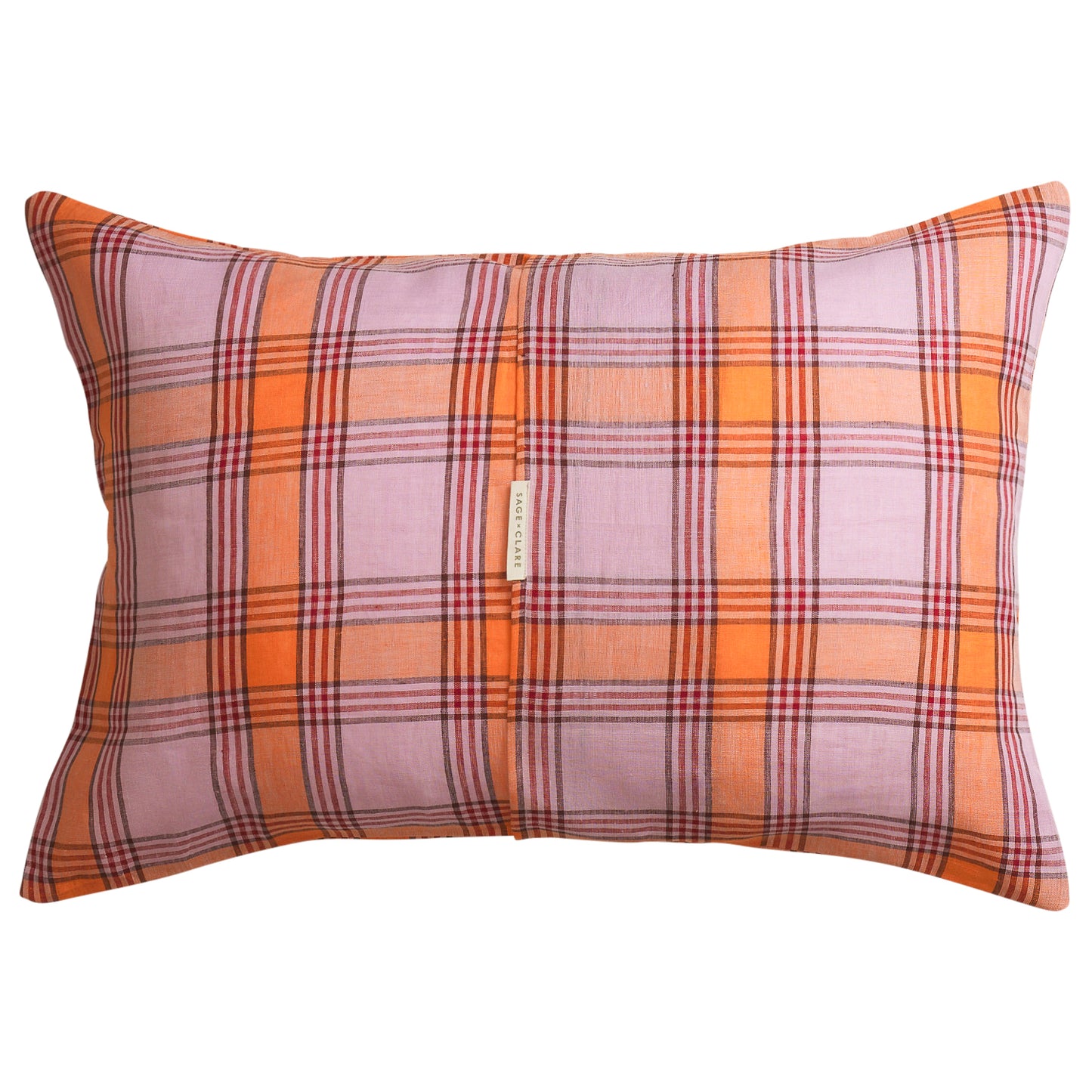 Isla Linen Pillowcase Set - Vivid Coral