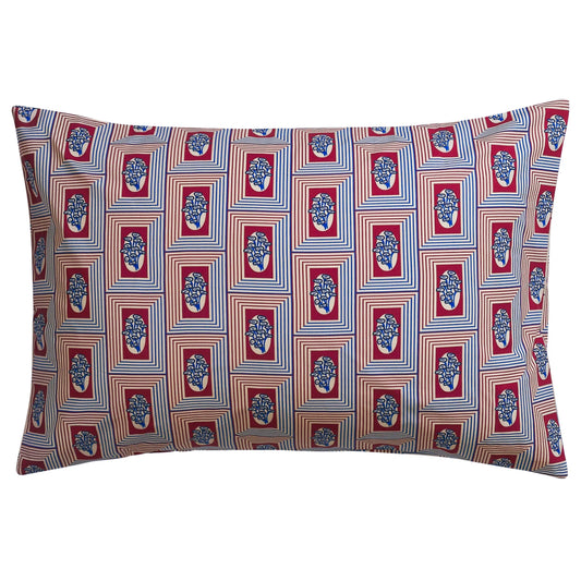 Antonella Cotton Pillowcase Set - Crimson