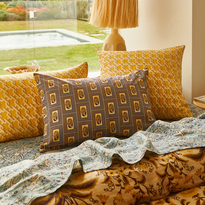 Antonella Cotton Pillowcase Set - Garnet