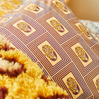 Antonella Cotton Pillowcase Set - Garnet