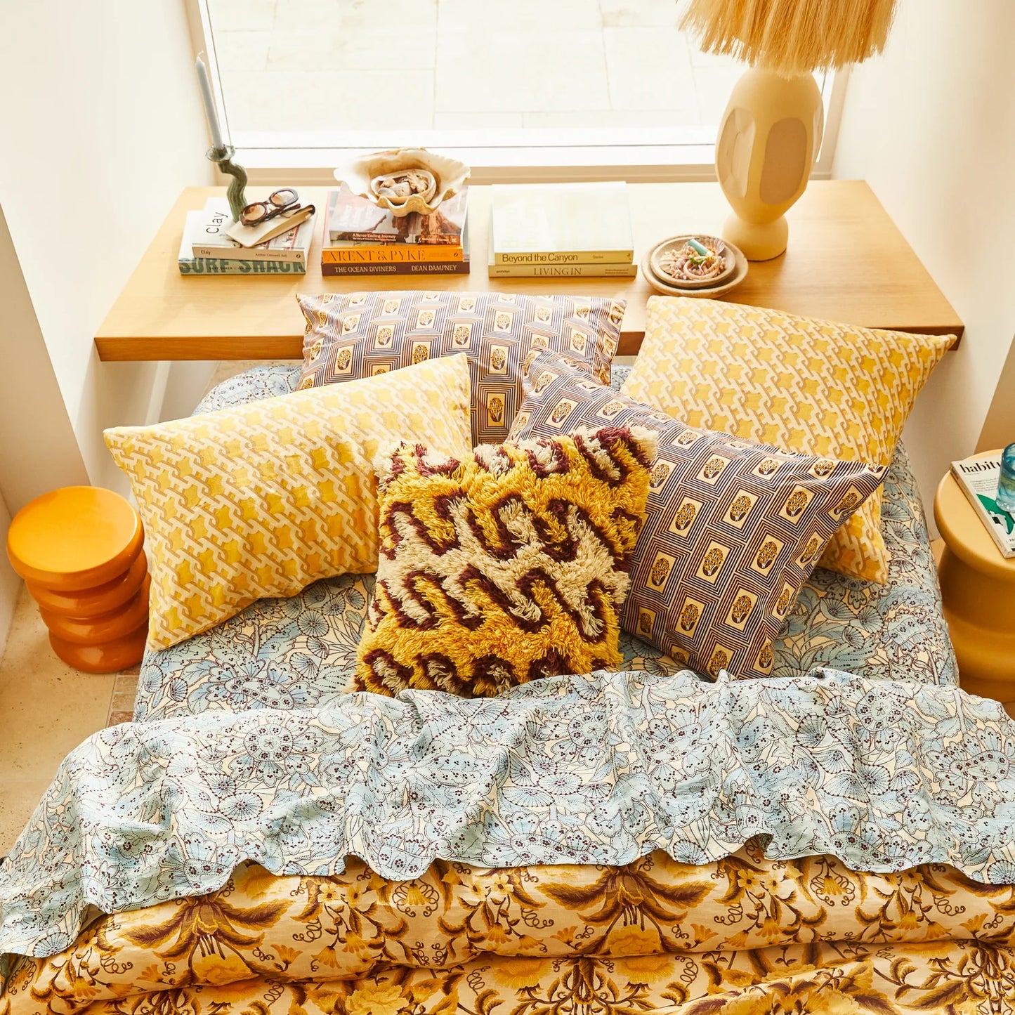 Antonella Cotton Pillowcase Set - Garnet