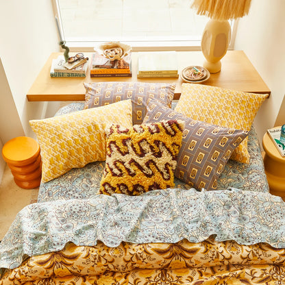 Antonella Cotton Pillowcase Set - Garnet