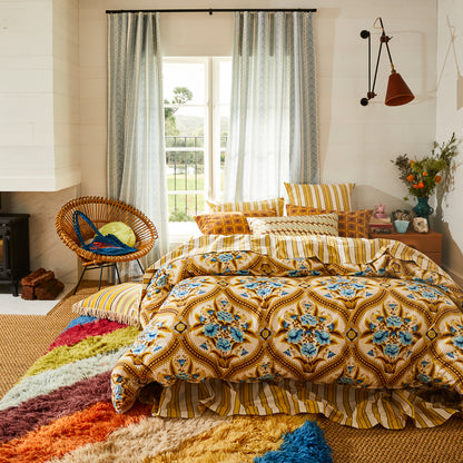 Marzia Linen Pillowcase Set - Cerulean