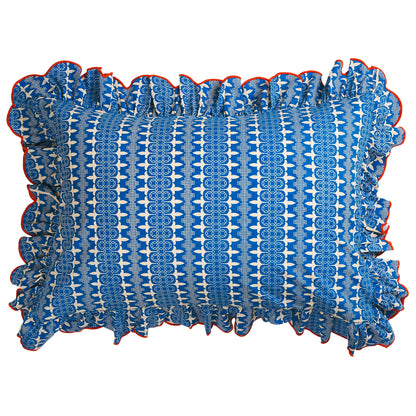Esme Cotton Pillowcase Set - Azure