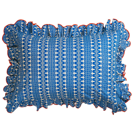 Esme Cotton Pillowcase Set - Azure