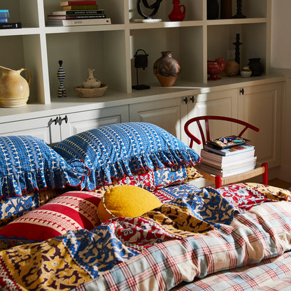 Esme Cotton Pillowcase Set - Azure
