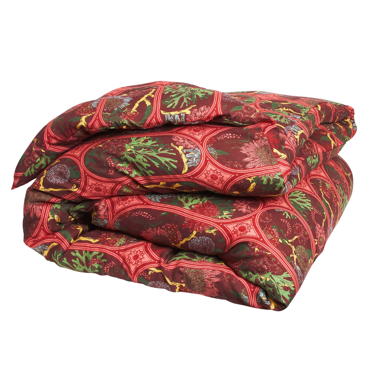 Naia Linen Quilt Cover - Garnet