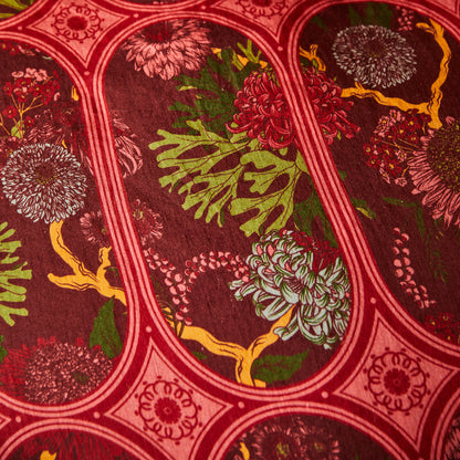 Naia Linen Quilt Cover - Garnet