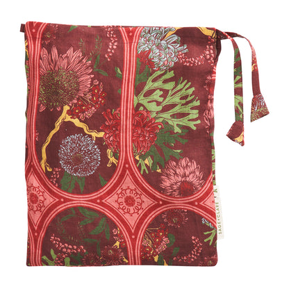 Naia Linen Quilt Cover - Garnet