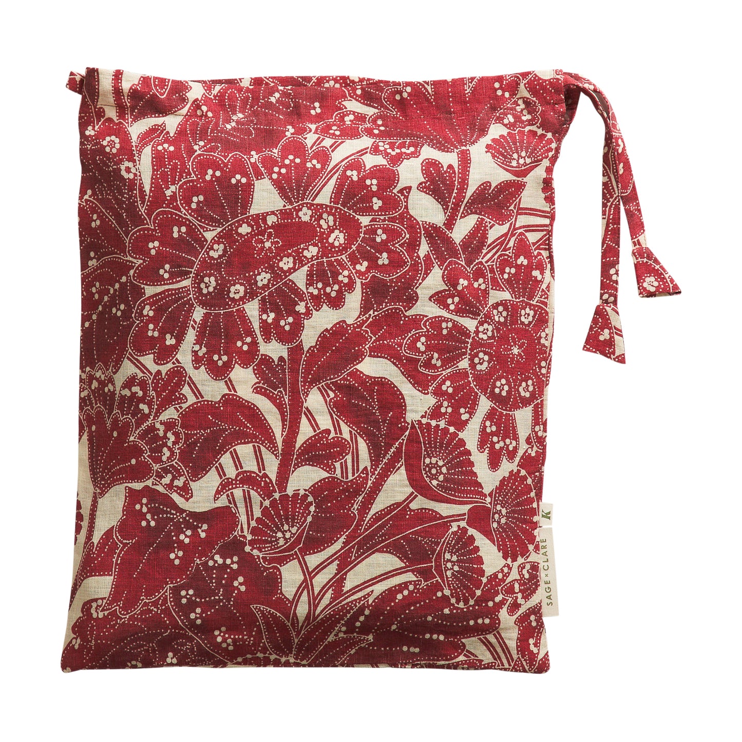 Lucia Linen Quilt Cover - Crimson