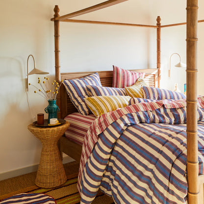 Selene Cotton Quilt Cover - Azure