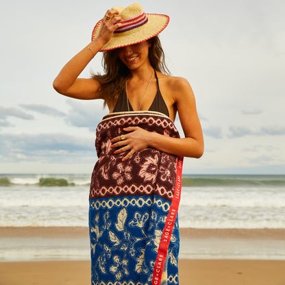 Thea Bath Sheet - Vermillion