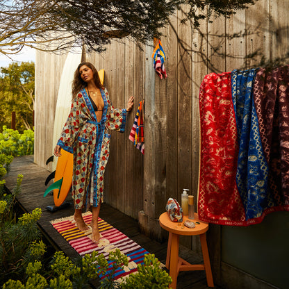 Thea Bath Sheet - Vermillion