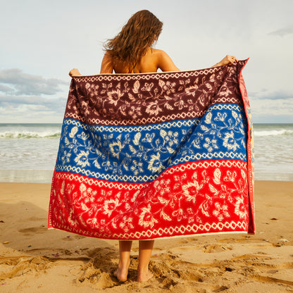 Thea Bath Sheet - Vermillion