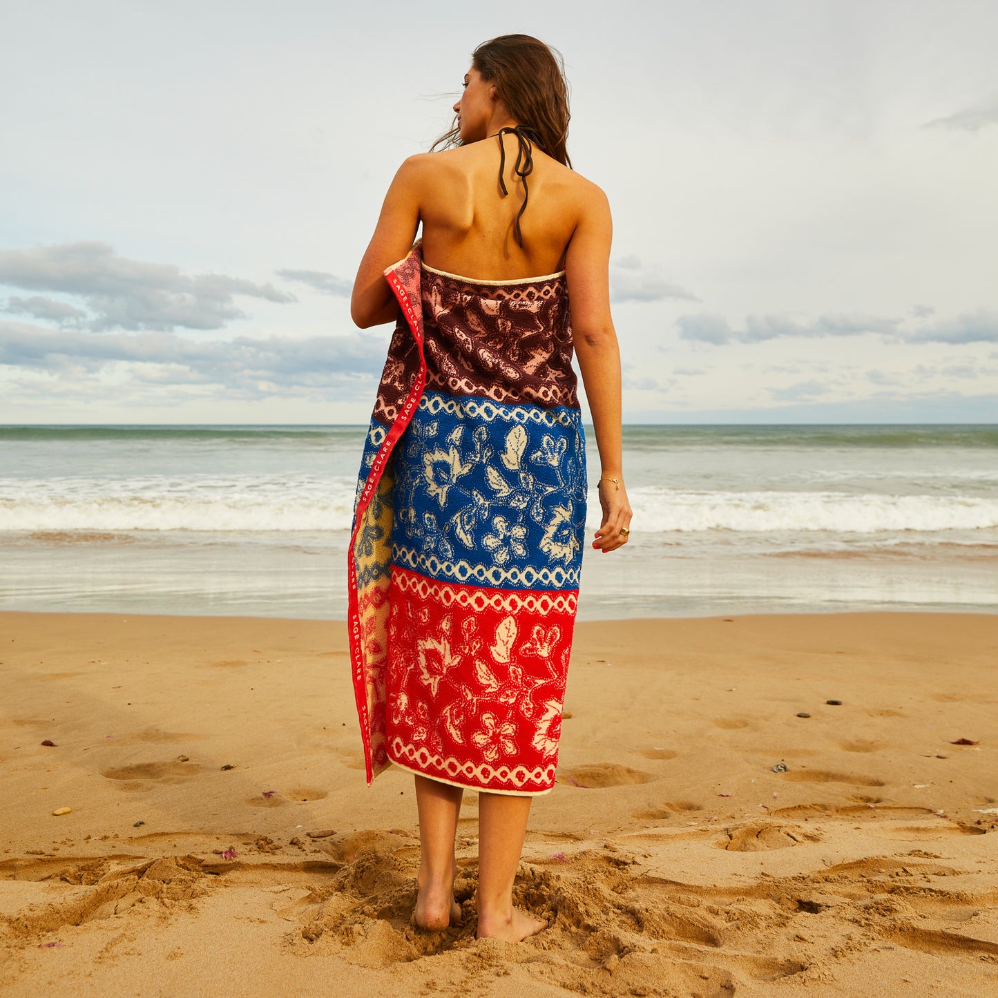 Thea Bath Sheet - Vermillion