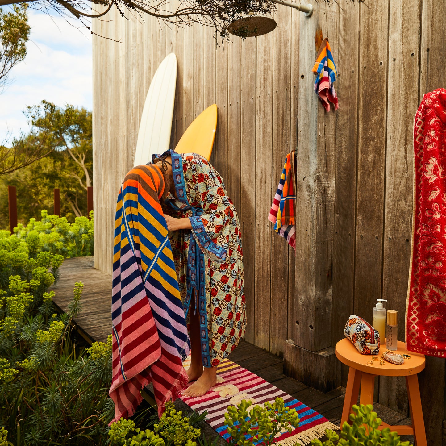 Chiara Bath Sheet - Azure