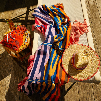 Chiara Bath Sheet - Azure